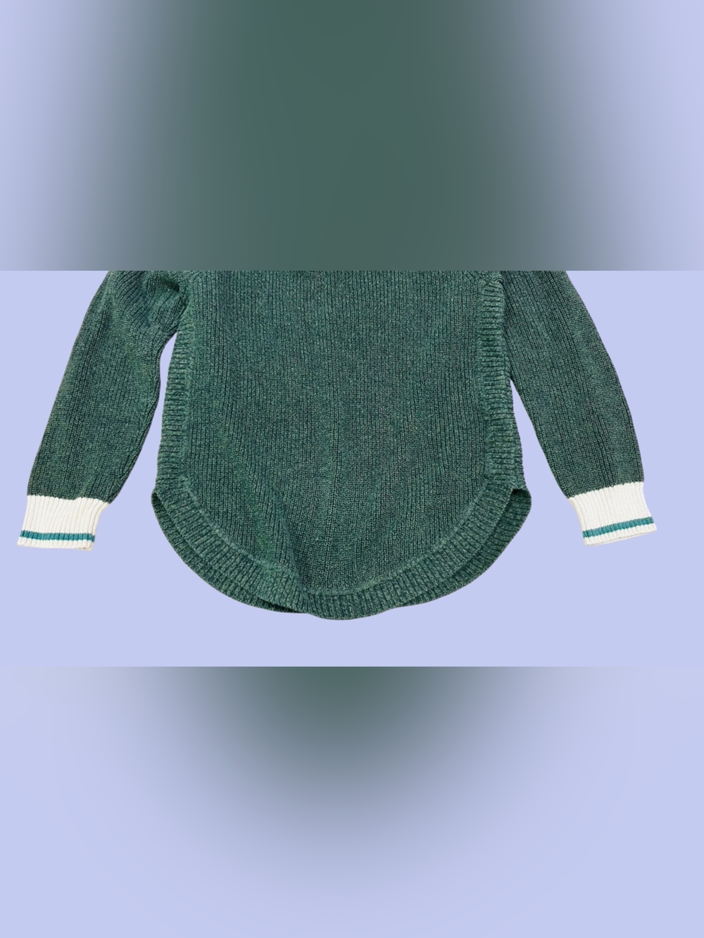 Roots 73 Womens Forest Green Chunky Knit Cowl Neck Sweater Ribbed Cuffs size M - Picture 5 of 6